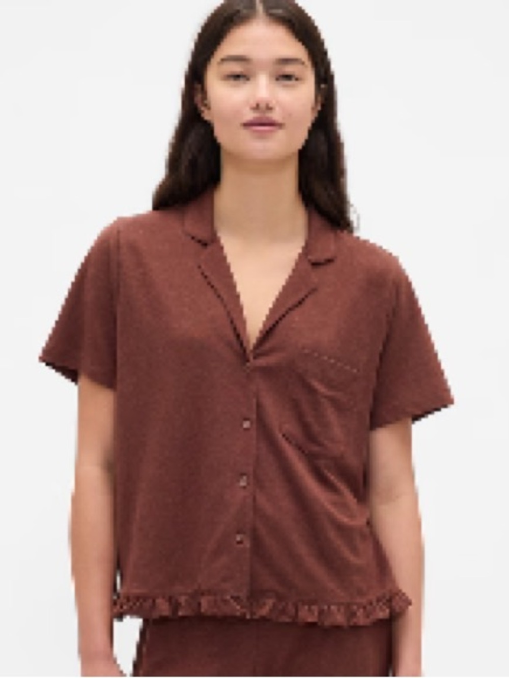 Gap Ruffle PJ Shirt and Short Set